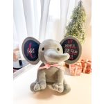 Babyboom elefánt, névvel, születési adatokkal - újszülött ajándék, babalátogató ajándék 
