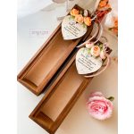 Bortartó fa doboz, örömapáknak/papáknak - SÖTÉTDIÓ (festett) - SZÜLŐKÖSZÖNTŐ AJÁNDÉK 