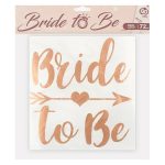 Fátyol, Bride To Be rose gold felirattal