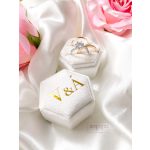 Hexagon bársony gyűrűtartó (többféle)