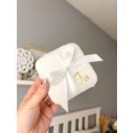 Bársony ékszerdoboz 10x10 cm, névvel, többféle 