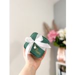 Bársony ékszerdoboz 10x10 cm, névvel, többféle 