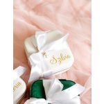 Bársony ékszerdoboz 10x10 cm, névvel, többféle 