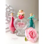 Üveg szív homokceremónia szett