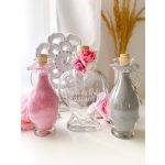 Üveg szív homokceremónia szett