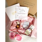 Keresztszülő felkérő box (1 főre) Vizes pohárral és Gyertyával