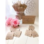 Csillagszóró esküvőre, egyedi kártyával - 16cm/40cm (min. 30db)