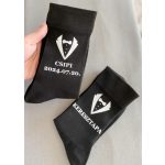 Egyedi feliratos esküvői férfi zokni, pamut