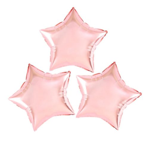 FÓLIA LUFI, ROSE GOLD CSILLAG, 25 CM, 3 DB/CS