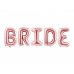 Bride óriás fólia lufi, rose gold, 280x86cm