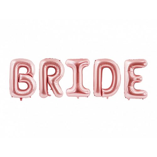 Bride óriás fólia lufi, rose gold, 280x86cm