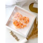 Virágzó szív képkeret, nászajándék, évfordulós ajándék  25x25cm