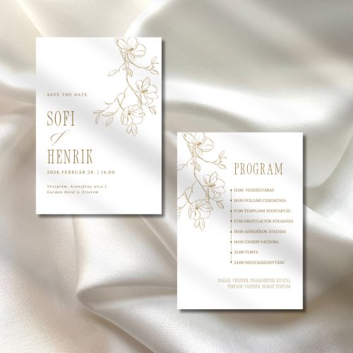 Időtlen Szerelem – Egyedi Esküvői Meghívó