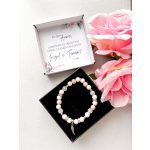 Ásvány karkötő díszdobozban, egyedi szöveggel - SZÜLŐKÖSZÖNTŐ AJÁNDÉK