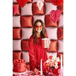 PIROS SZEMÜVEG, SZÍV ALAKÚ