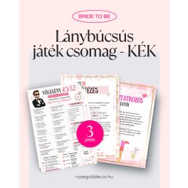 Lánybúcsús játék csomag - KÉK (3 db játék)