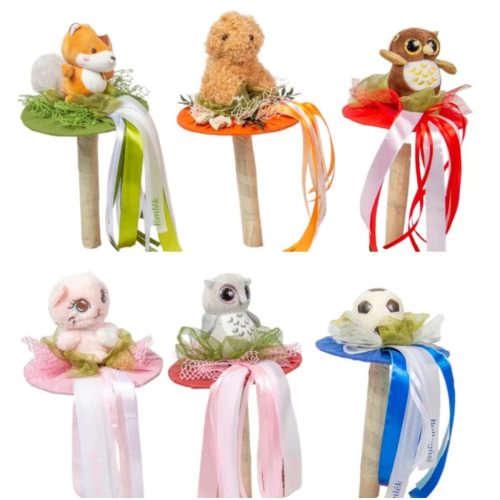 BALLAGÓI CSOKOR PLÜSS FIGURÁVAL 30CM, BAGOLY, FOCILABDA, CICA, KUTYA, HÓD