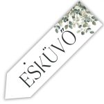Nyomtatott fa nyíl bal - Esküvő 30cm
