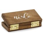 Gyűrűtartó box fából, 10 X 5,5 cm