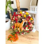 Őszi ajtókopogtató 24 cm, ŐZIKÉVEL