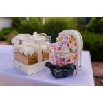 Szappanrózsa box, prémium akril dobozban - plexi táblával és fiókkal - SZÜLŐKÖSZÖNTŐ AJÁNDÉK