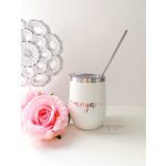 Tumbler Duplafalú, thermo pohár műanyag ivófedéllel, 350 ml - egyedi designnal