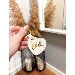 SZÍV kulcstartó névre szóló, egyedi ajándék 