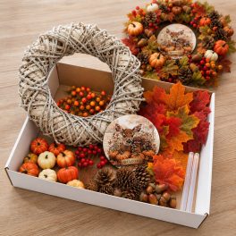 Őszi ajtókopogtató DIY box – „Őzike az őszben”