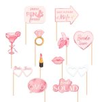 VICCES KIEGÉSZÍTŐK LÁNYBÚCSÚRA, FOTÓZÁSHOZ, 12 DB / CSOMAG