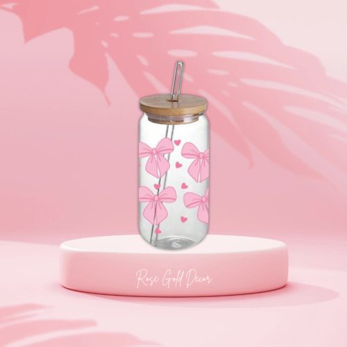 Masnis szívószálas pohár, fa tetővel (KÖZEPES MASNIK)