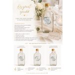 Üveg Laposüveg 100 ml, köszönetajándék - matricával 