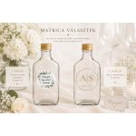 Üveg Laposüveg 100 ml, köszönetajándék - matricával 