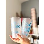 RE POHÁR, Lánybúcsús néves pohár (többféle design) 500 ml