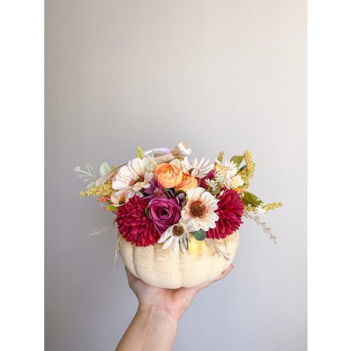 Kerámia tök KRÉM-NARANCS-BORDÓ, KICSI