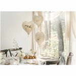 ESKÜVŐI MR & MRS, SZÍV FÓLIA LUFI, 45 CM, 2 DB/CSOMAG