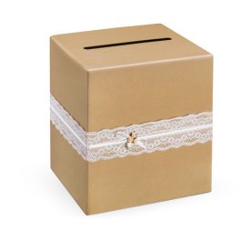 NÁSZAJÁNDÉK-GYŰJTŐ DOBOZ, KRAFT, 24X24X24 CM