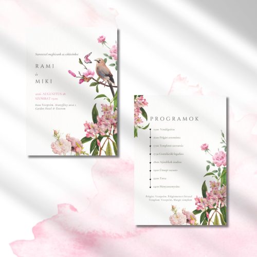 Botanical Love – Virágos Esküvői Meghívó