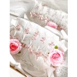 Névre szóló esküvői pezsgős pohár, masnival