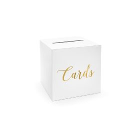 Nászajándék gyűjtő doboz arany feliratal (24*24*24 cm)