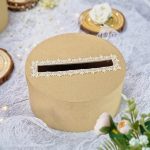 ESKÜVŐI PÉNZGYŰJTŐ PERSELY 25 CM - CSIPKÉS