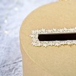 ESKÜVŐI PÉNZGYŰJTŐ PERSELY 25 CM - CSIPKÉS