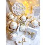 KICSI Karácsonyi gömb díszdoboz/ ajándék doboz , 1 db-os