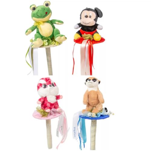 BALLAGÓI CSOKOR NAGY PLÜSSEL VIP 45CM, MICKEY EGÉR, SZURIKÁTA, BÉKA