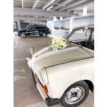 Autódekoráció Selyemvirágokkal, tapadókoronggal, 45 cm