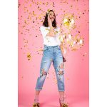 ÁTLÁTSZÓ LATEX LUFI, ARANY CSILLAGOKKAL, 6 DB/CS