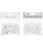 KONFETTI, SZÍV FORMA, FEHÉR 15 GRAMM (zacskós)