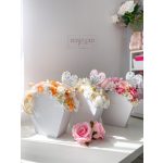 Kagyló dobozos selyemvirág Box - 25x25 cm - SZÜLŐKÖSZÖNTŐ AJÁNDÉK