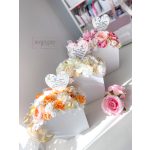 Kagyló dobozos selyemvirág Box - 25x25 cm - SZÜLŐKÖSZÖNTŐ AJÁNDÉK