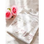 Szatén készülődős köntös esküvőre - FEHÉR