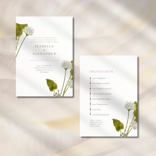 Natural Elegance – Természetes Hatású Esküvői Meghívó